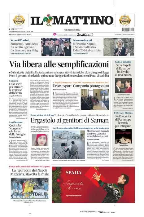 Il Mattino In Prima Pagina La Figuraccia Del Napoli Mazzarri