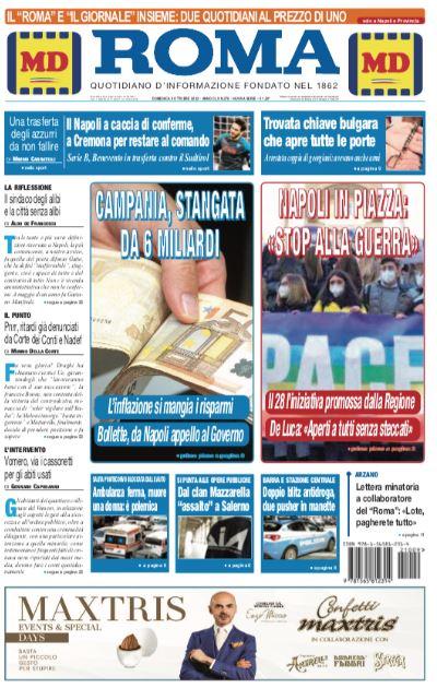 Prima Pagina Il Roma Il Napoli A Caccia Di Conferme A Cremona Per