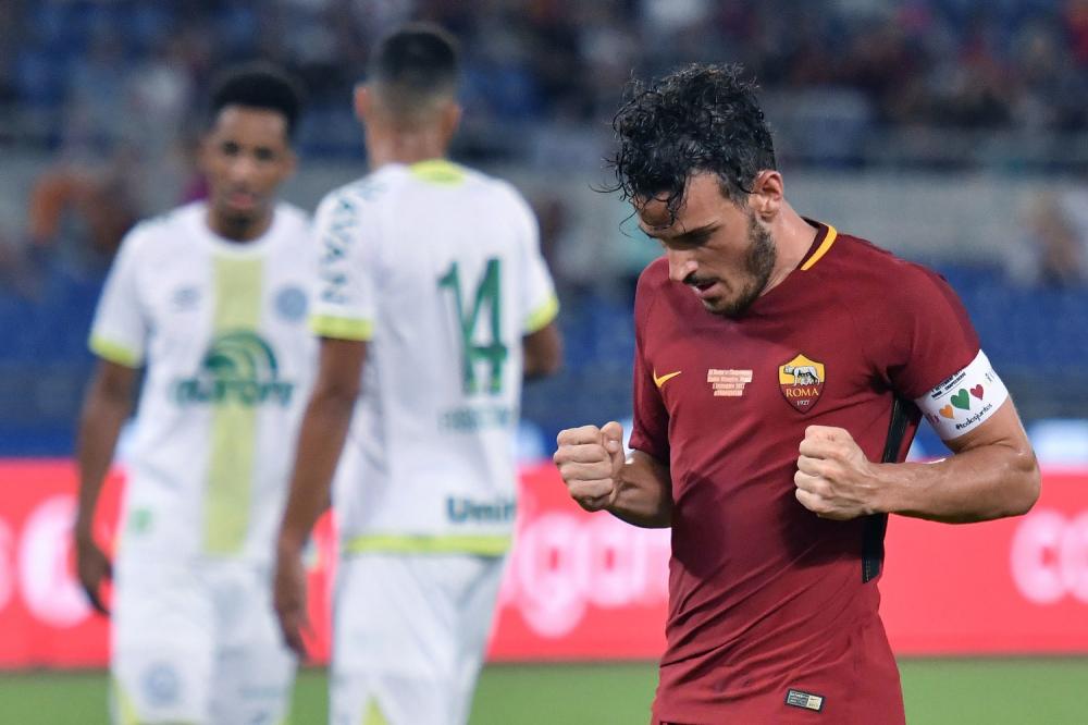 Roma 01/09/2017 - amichevole / Roma-Chapecoense / foto Insidefoto/Image Sport
nella foto: esultanza gol Alessandro Florenzi