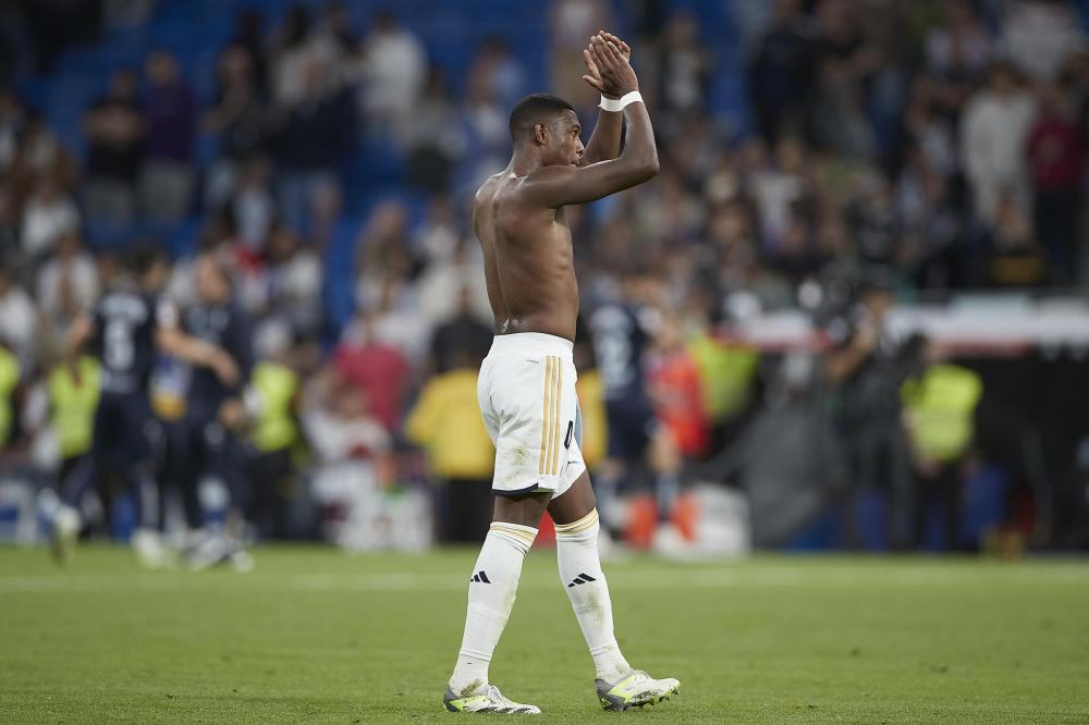 Madrid, LaLiga 2023-2024, Real Madrid CF-Real Sociedad, giocata allo stadio Santiago Bernabeu. Nella foto: David Alaba