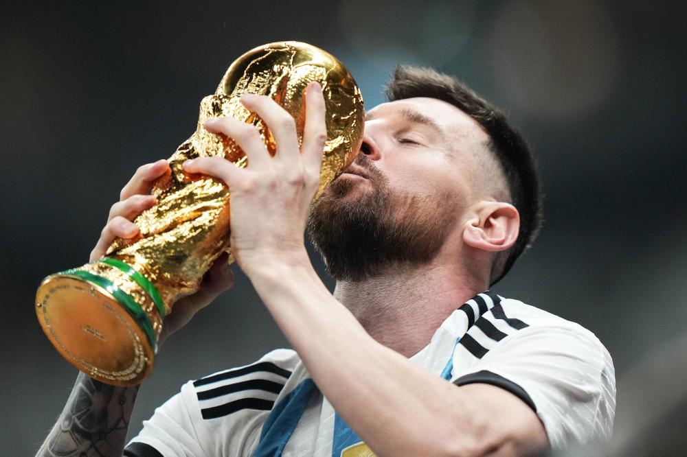 Doha (Qatar) 18/12/2022 - finale Mondiali di calcio Qatar 2022 / Argentina-Francia / foto Imago/Image Sport 
nella foto: Lionel Messi ONLY ITALY