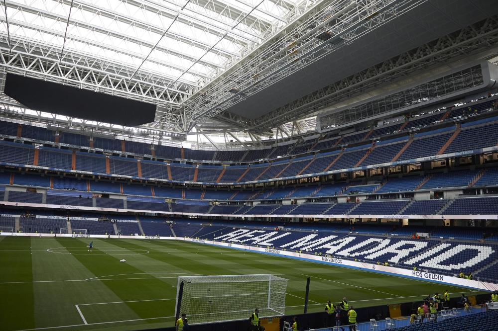 Madrid, LaLiga 2023-2024, Real Madrid CF-Getafe CF, giocata allo stadio Santiago Bernabeu. Nella foto: Lo stadio Santiago Bernabeu