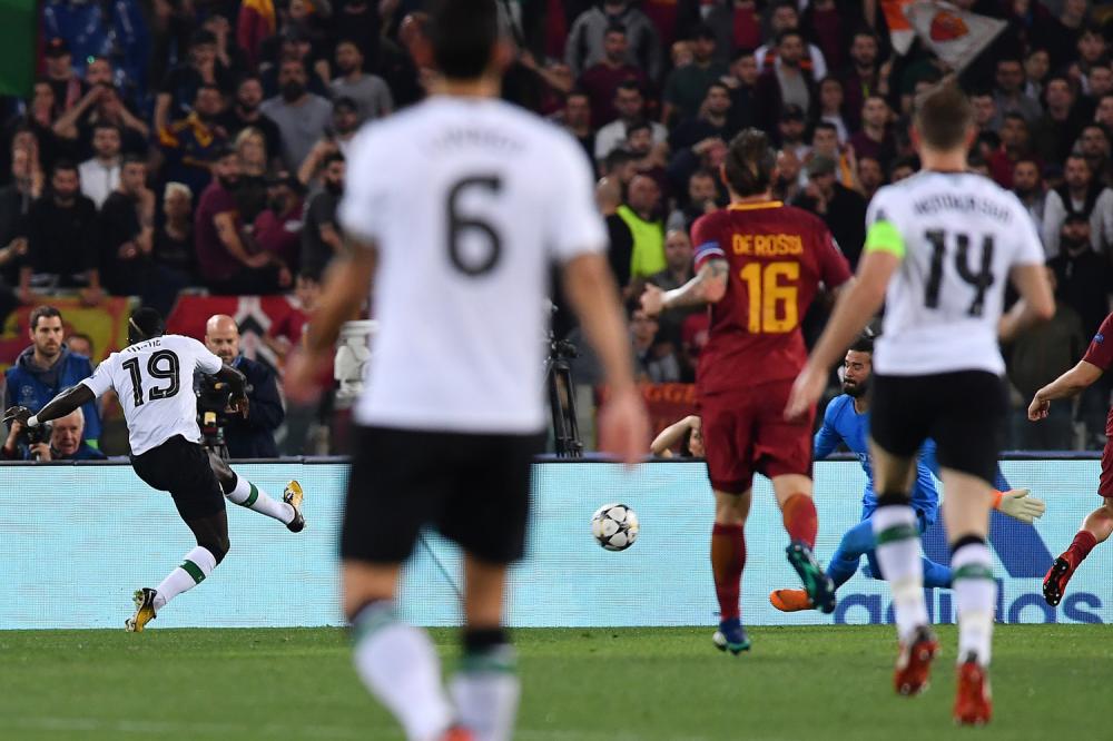 As Roma 02/05/2018 - Champions League / Roma-Liverpool / foto Antonello Sammarco/Image Sport
nella foto: esultanza gol Sadio Mane'