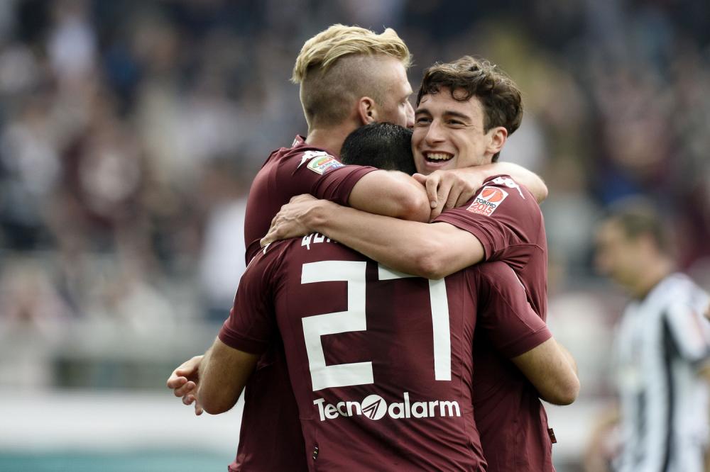 Db Torino 26/04/2015 - campionato di calcio serie A / Torino-Juventus 
nella foto: esultanza gol Fabio Quagliarella