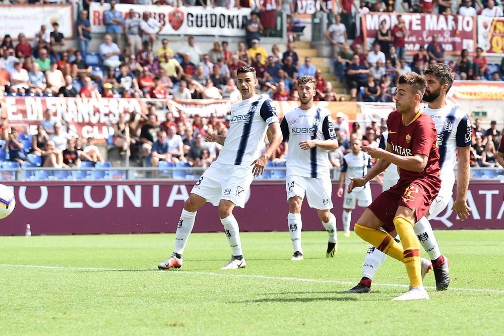 As Roma 16/09/2018 - campionato di calcio serie A / Roma-Chievo Verona / foto Antonello Sammarco/Image Spot 
nella foto: gol Stephan El Shaarawy