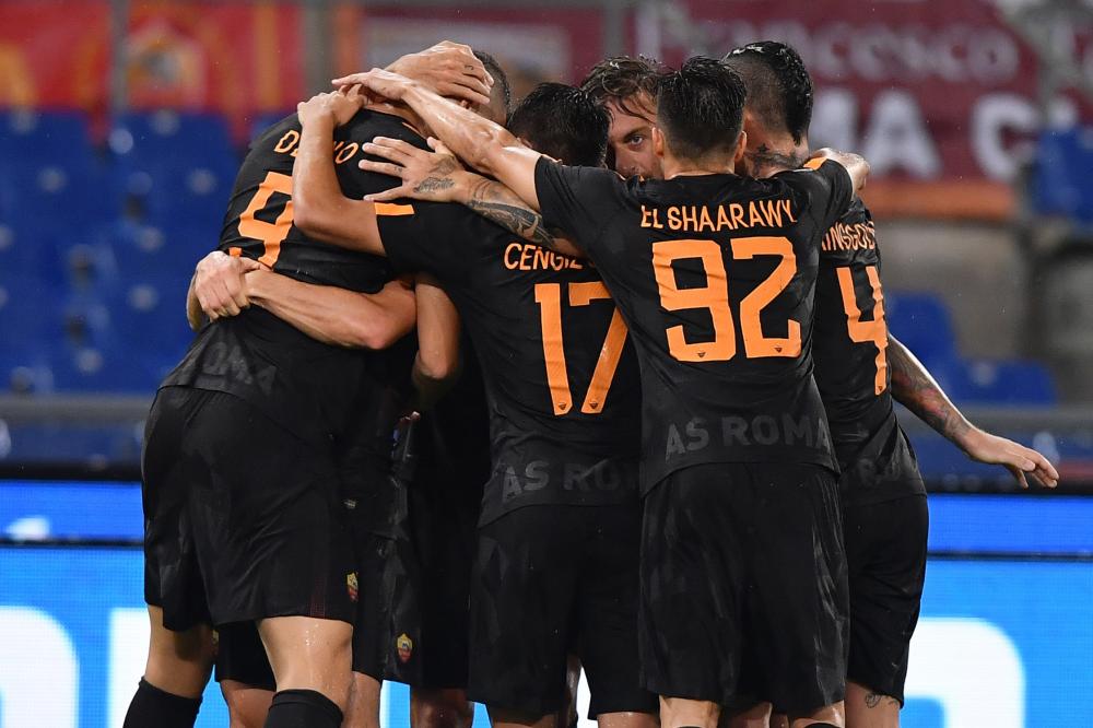 As Roma 16/09/2017 - campionato di calcio serie A / Roma-Hellas Verona / foto Antonello Sammarco/Image Sport
nella foto: esultanza gol Edin Dzeko