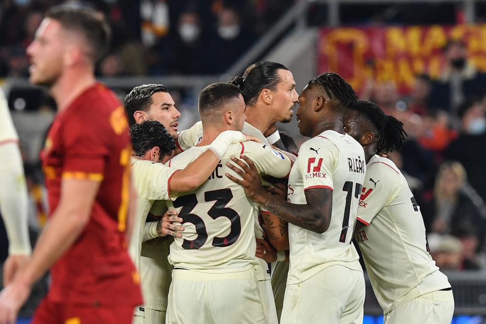 Roma 31/10/2021 - campionato di calcio serie A / Roma-Milan / foto Image Sport
nella foto: esultanza gol Zlatan Ibrahimovic