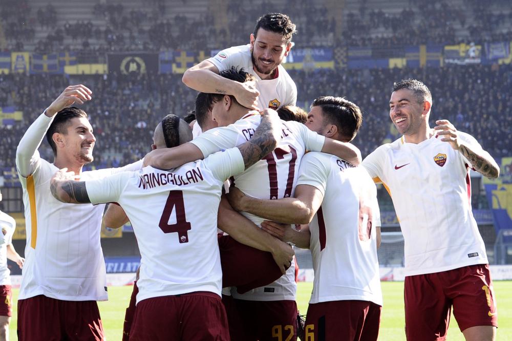 Db Verona 04/02/2018 - campionato di calcio serie A / Hellas Verona-Roma / foto Daniele Buffa/Image Sport
nella foto: esultanza gol Cengiz Under