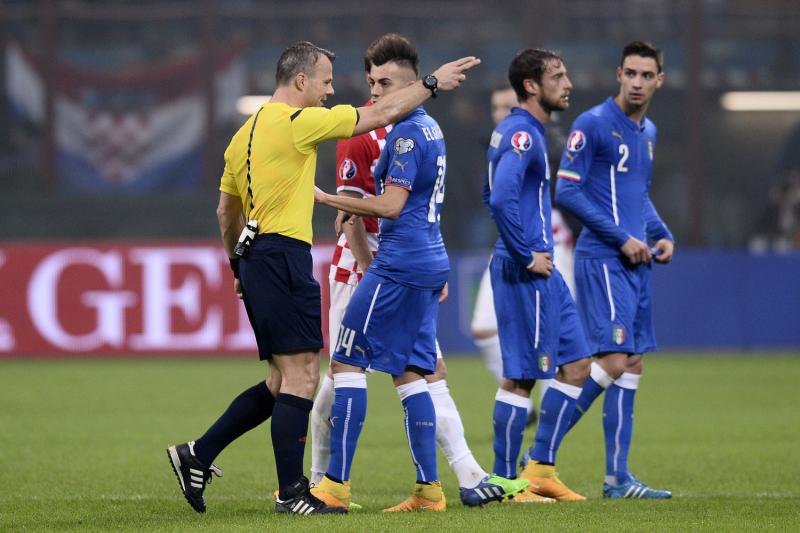 Db Milano 16/11/2014 - qualificazione Europeo Francia 2016 / Italia-Croazia
nella foto: partita sospesa, El Shaarawy, Marchisio, De Sciglio