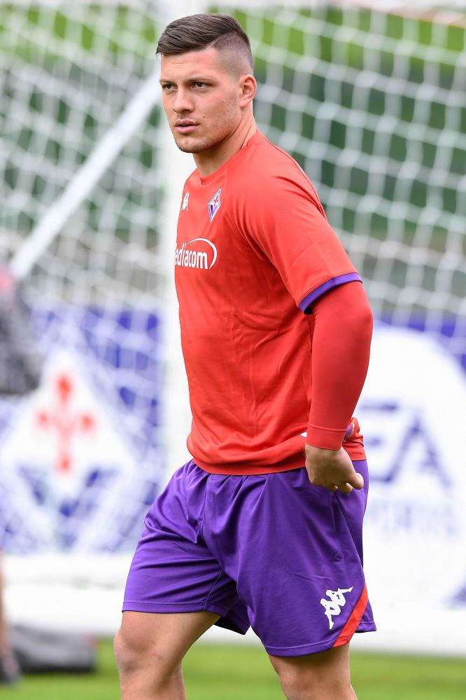 Moena (TN) 10 Luglio 2022 - Ritiro Acf Fiorentina a Moena in preparazione al campionato italiano di calcio di serie A 2022/2023 - Allenamento del pomeriggio. -  nella foto: Luka Jovic.