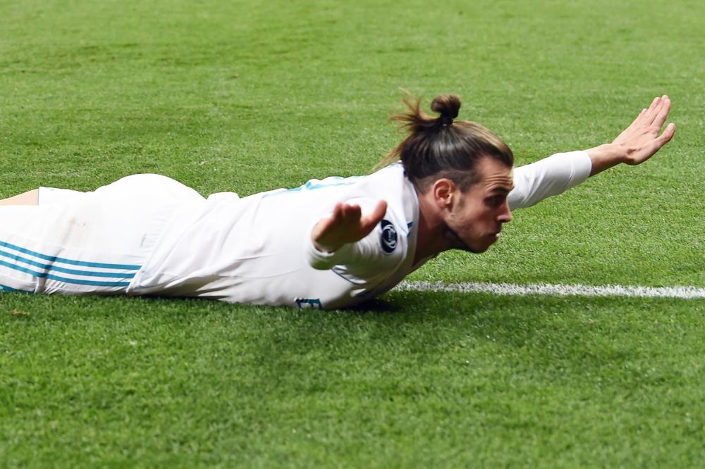 Mg Kiev (Ucraina) 26/05/2018 - finale Champions League / Real Madrid-Liverpool / foto Matteo Gribaudi/Image Sport
nella foto: esultanza gol Gareth Bale