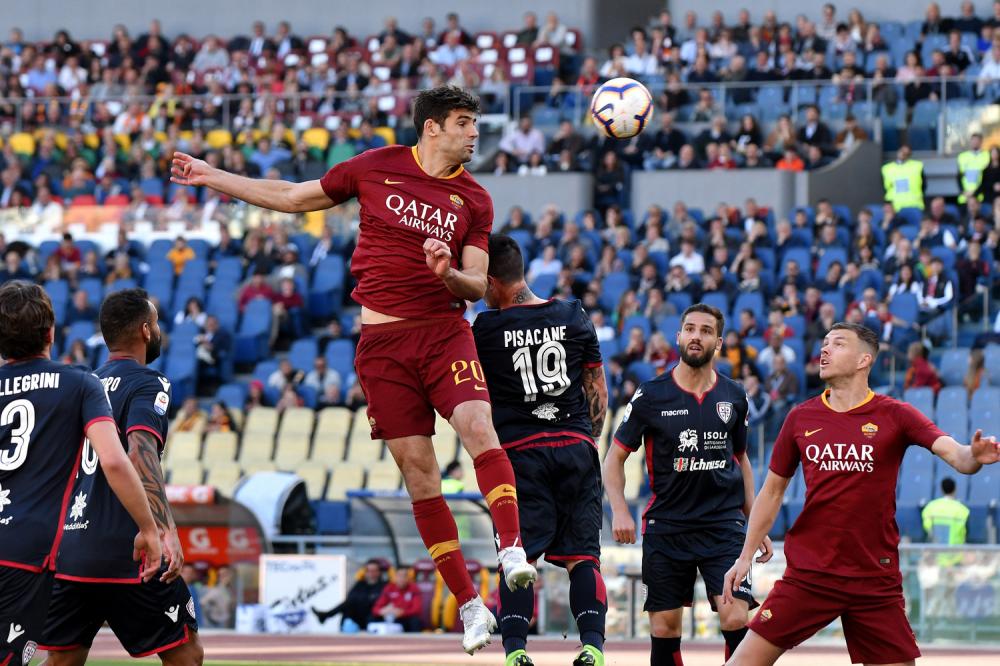 Roma 27/04/2019 - campionato di calcio serie A / Roma-Cagliari / foto Insidefoto/Image Sport 
nella foto: gol Federico Fazio