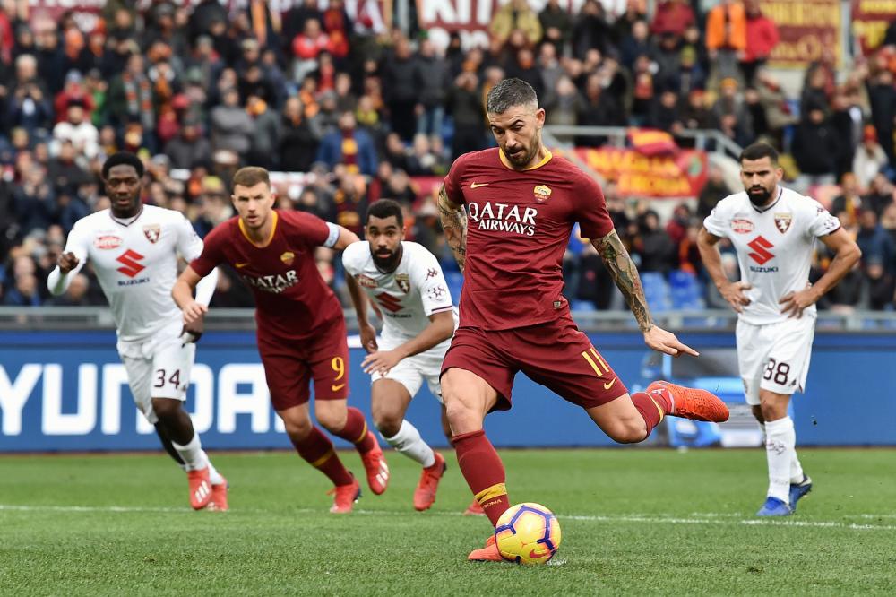 As Roma 19/01/2019 - campionato di calcio serie A / Roma-Torino / foto Antonello Sammarco/Image Sport 
nella foto: gol Aleksandar Kolarov