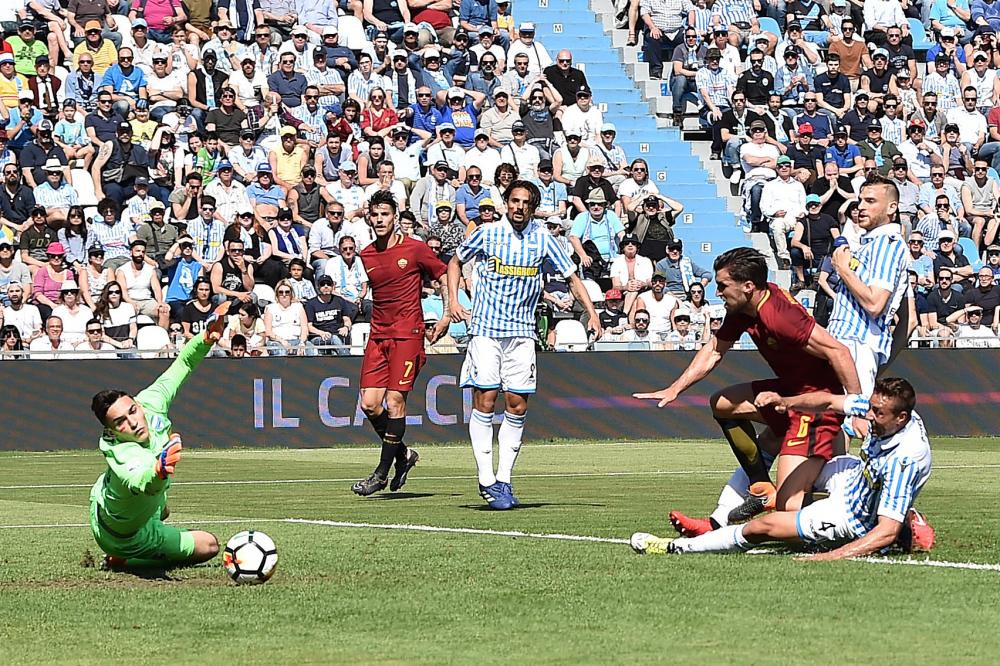 As Ferrara 21/04/2018 - campionato di calcio serie A / Spal-Roma / foto Antonello Sammarco/Image Sport
nella foto: gol Kevin Strootman