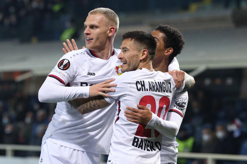 Bergamo 10/03/2022 - Europa League / Atalanta-Bayer Leverkusen / foto Image Sport
nella foto: esultanza gol Charles Aranguiz