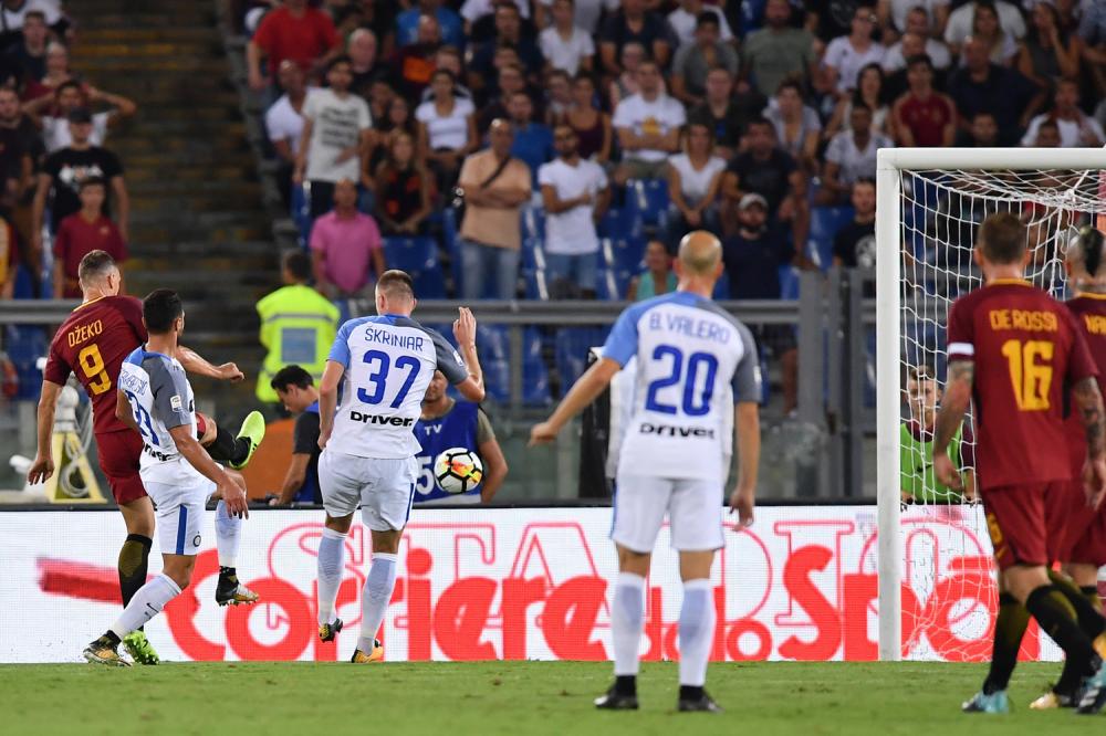 As Roma 26/08/2017 - campionato di calcio serie A / Roma-Inter / foto Antonello Sammarco/Image Sport
nella foto: gol Edin Dzeko