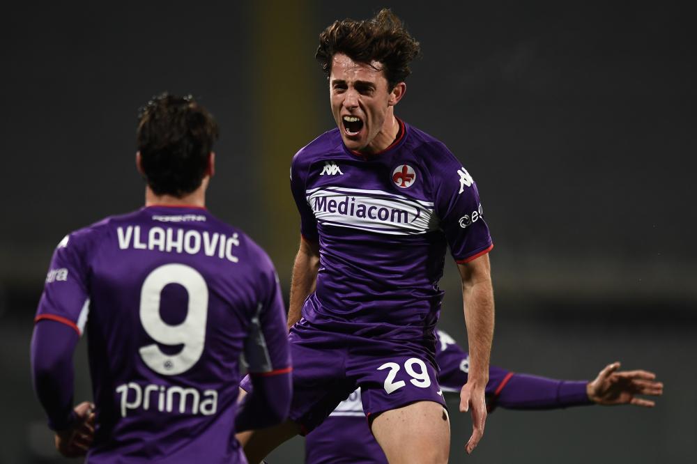 Firenze 17/01/2022 - campionato di calcio serie A / Fiorentina-Genoa / foto Image Sport
nella foto: esultanza gol Alvaro Odriozola