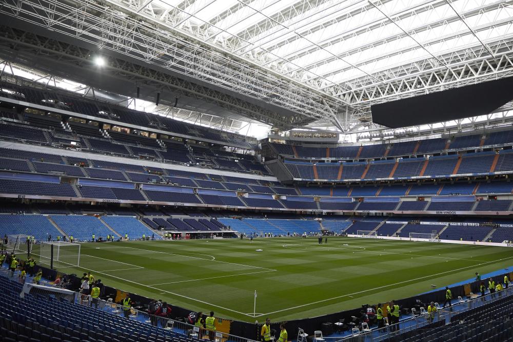 Madrid, LaLiga 2023-2024, Real Madrid CF-Getafe CF, giocata allo stadio Santiago Bernabeu. Nella foto: Lo stadio Santiago Bernabeu