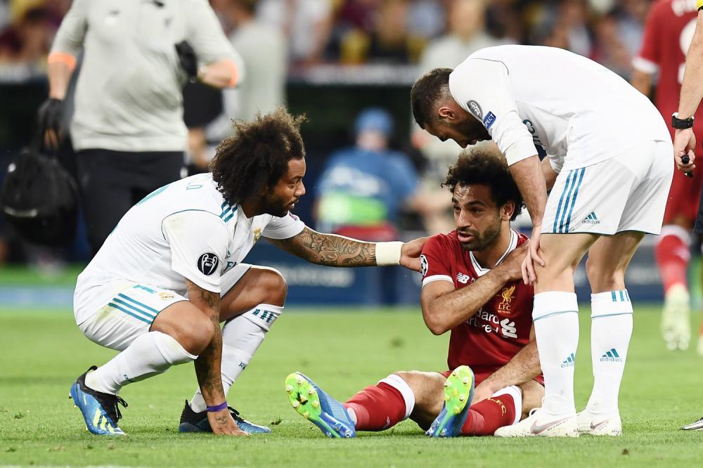 Mg Kiev (Ucraina) 26/05/2018 - finale Champions League / Real Madrid-Liverpool / foto Matteo Gribaudi/Image Sport
nella foto: Mohamed Salah infortunio