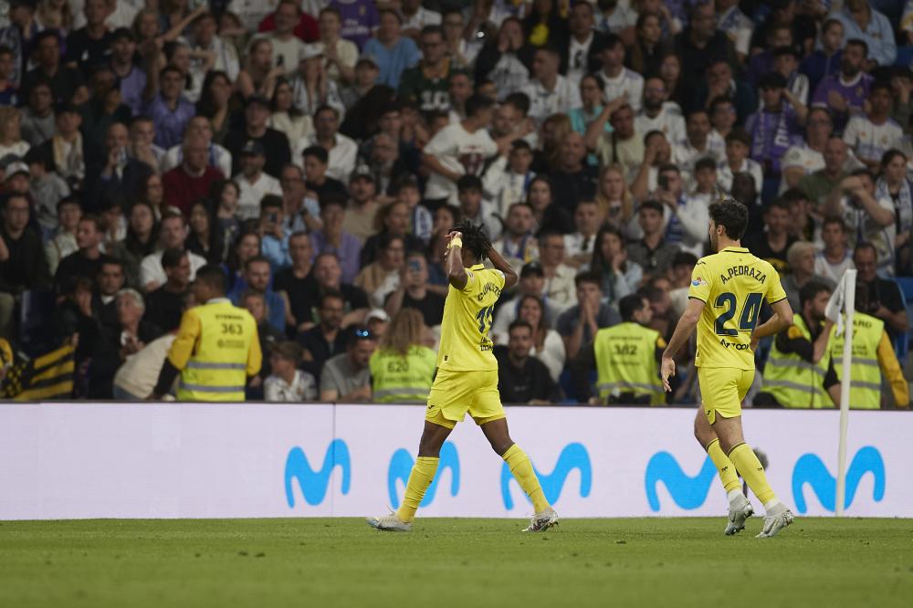 Madrid, LaLiga 2022-2023, Real Madrid CF-Villarreal CF, giocata allo stadio Santiago Bernabeu. Nella foto: Gol del Villarreal