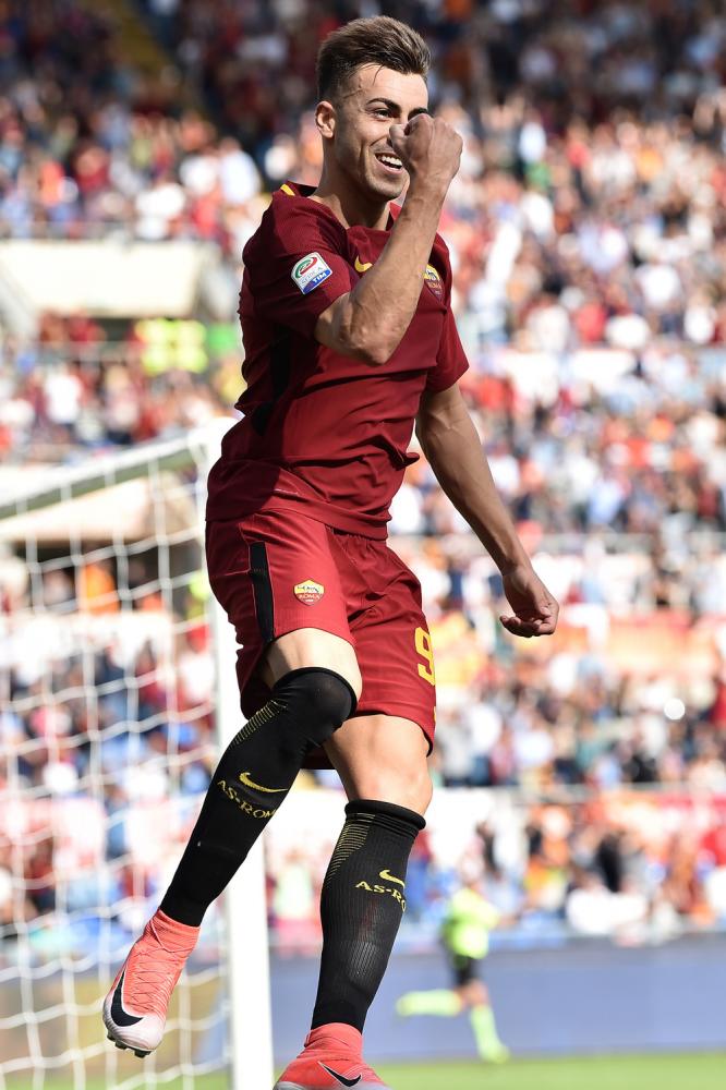 As Roma 23/09/2017 - campionato di calcio serie A / Roma-Udinese / foto Antonello Sammarco/Image Sport
nella foto: esultanza gol Stephan El Shaarawy