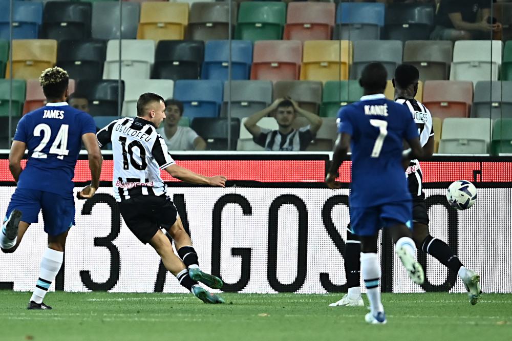 Db Udine 29/07/2022 - amichevole / Udinese-Chelsea / foto Daniele Buffa/Image Sport
nella foto: gol Gerard Deulofeu