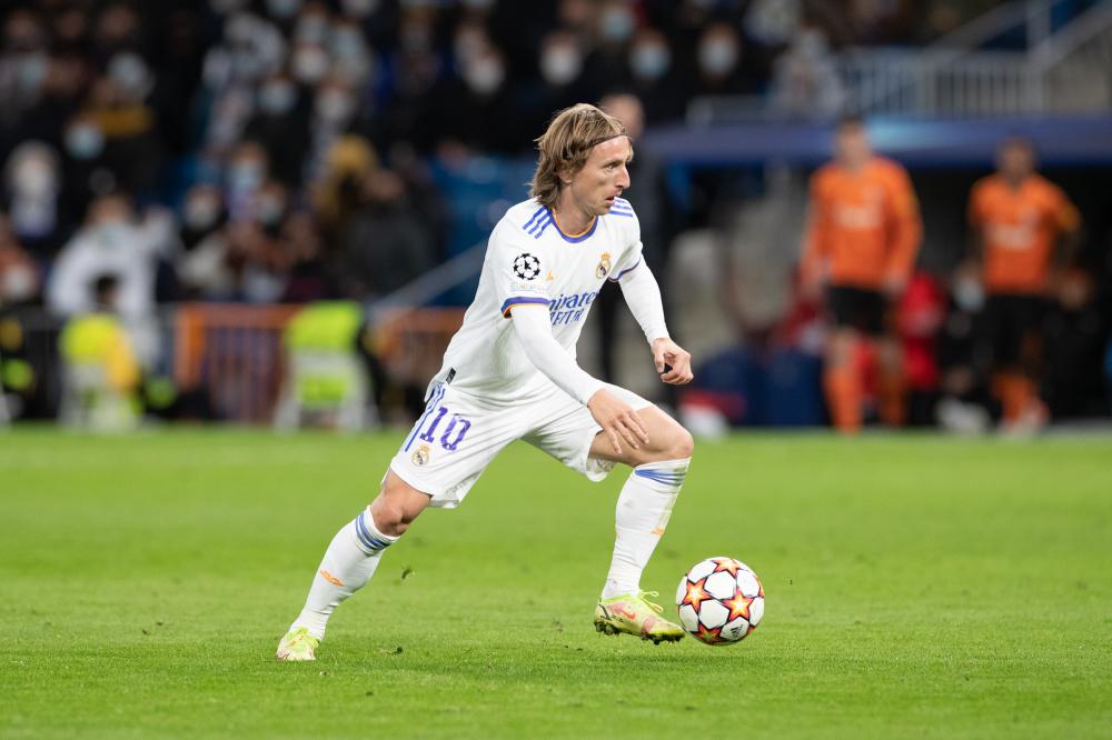 Madrid, Champions League 2021/2022, Real Madrid CF-Shakhtar Donetsk 2-1, giocata allo stadio Santiago Bernabeu, nella foto: Luka Modric