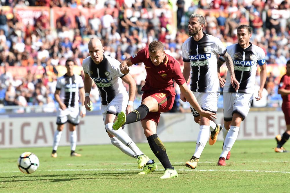 As Roma 23/09/2017 - campionato di calcio serie A / Roma-Udinese / foto Antonello Sammarco/Image Sport
nella foto: gol Edin Dzeko
