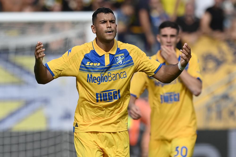As Frosinone 17/09/2023 - campionato di calcio serie A / Frosinone-Sassuolo / foto Antonello Sammarco/Image Sport
nella foto: esultanza gol Walid Cheddira
