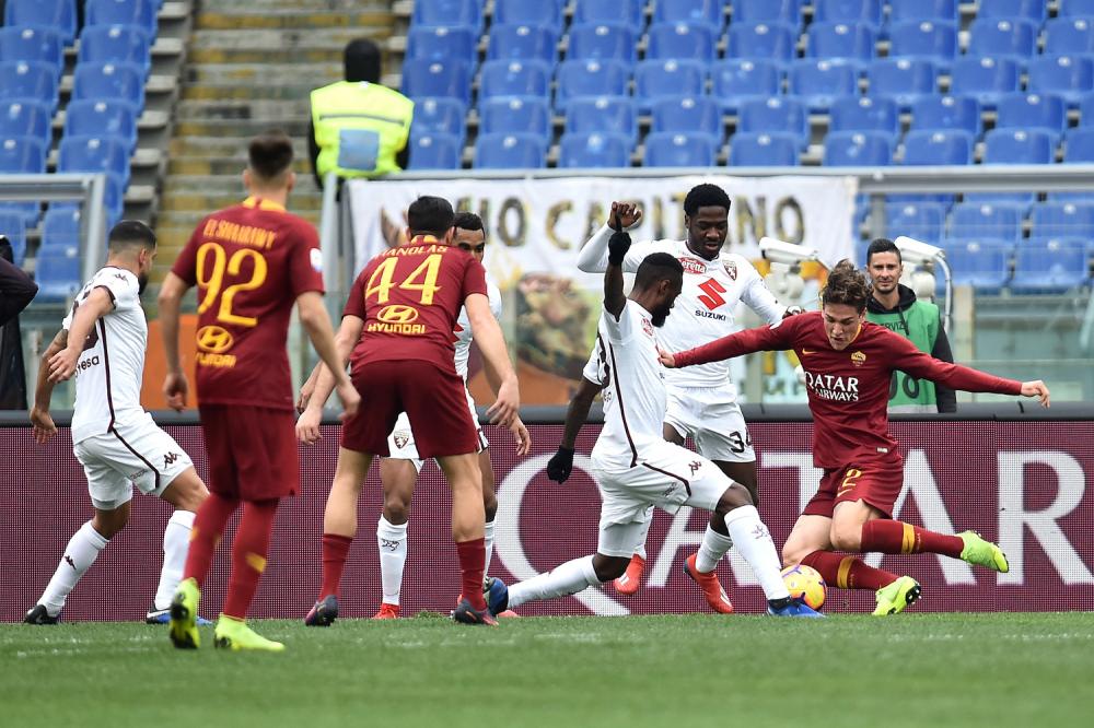 Roma 19/01/2019 - campionato di calcio serie A / Roma-Torino / foto Insidefoto/Image Sport 
nella foto: gol Nicolo' Zaniolo
