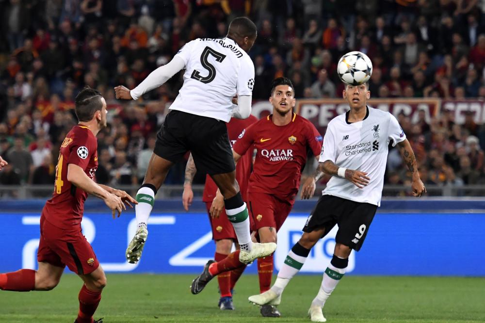 Roma 02/05/2018 - Champions League / Roma-Liverpool / foto Insidefoto/Image Sport
nella foto: esultanza gol Georginio Wijnaldum