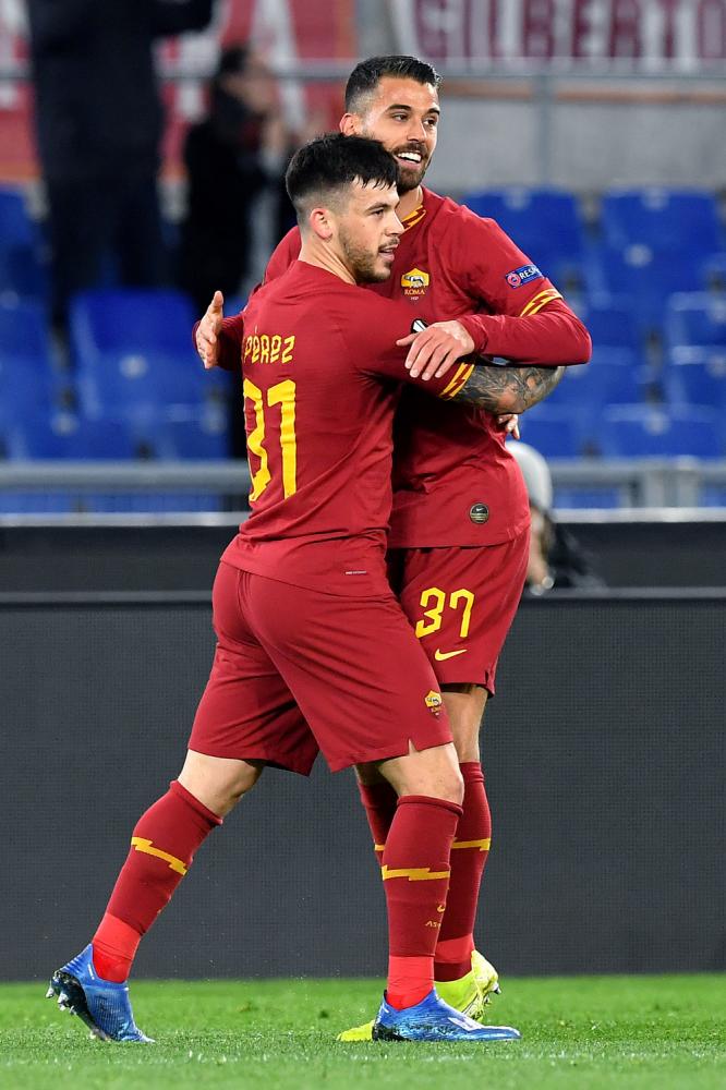 As Roma 20/02/2020 - Europa League / Roma-Gent / foto Antonello Sammarco/Image Sport
nella foto: esultanza gol Carles Perez