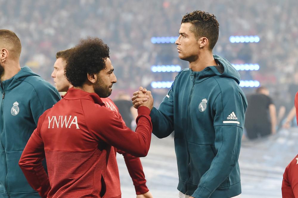 Mg Kiev (Ucraina) 26/05/2018 - finale Champions League / Real Madrid-Liverpool / foto Matteo Gribaudi/Image Sport
nella foto: Mohamed Salah-Cristiano Ronaldo