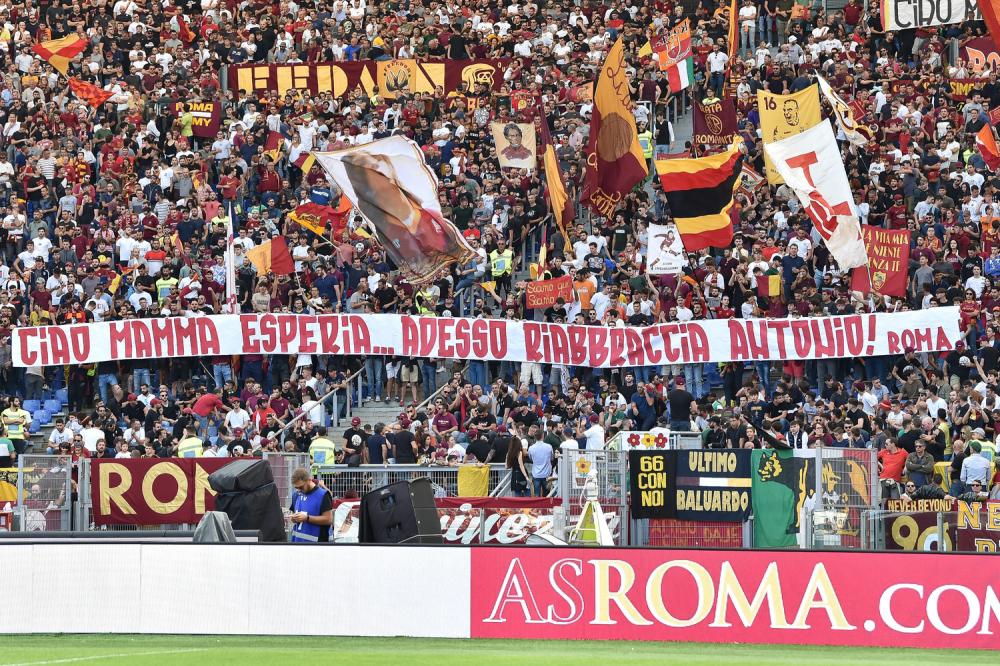 As Roma 06/10/2019 - campionato di calcio serie A / Roma-Cagliari / foto Antonello Sammarco/Image Sport
nella foto: striscione tifosi Roma