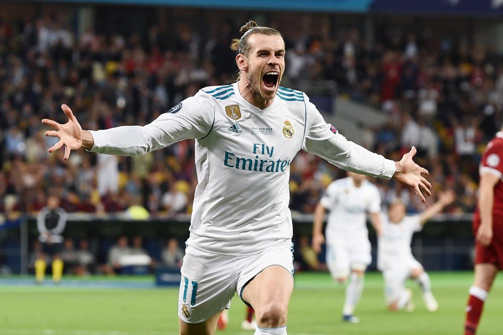 Mg Kiev (Ucraina) 26/05/2018 - finale Champions League / Real Madrid-Liverpool / foto Matteo Gribaudi/Image Sport
nella foto: esultanza gol Gareth Bale