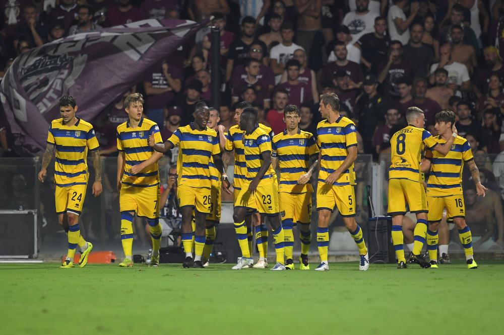 Salerno, Salernitana-Parma - Coppa Italia 2022/23
Nella foto: il Parma esulta dopo il gol di Drissa Camara