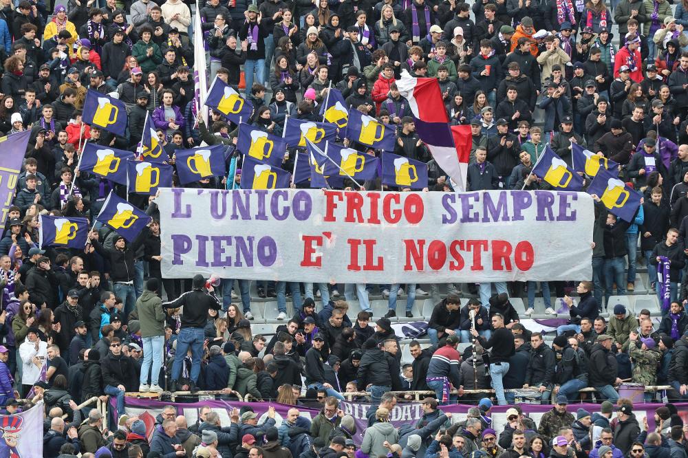 Tifosi della Fiorentina   - Fiorentina-Frosinone Serie A 24a giornata stagione 2023-2024 - 11.02.2024 - Firenze - Stadio Artemio Franchi - ore 12.30 - foto Federico De Luca @fdlcom 2024 - tutti i diritti riservati - vietata la riproduzione anche parziale