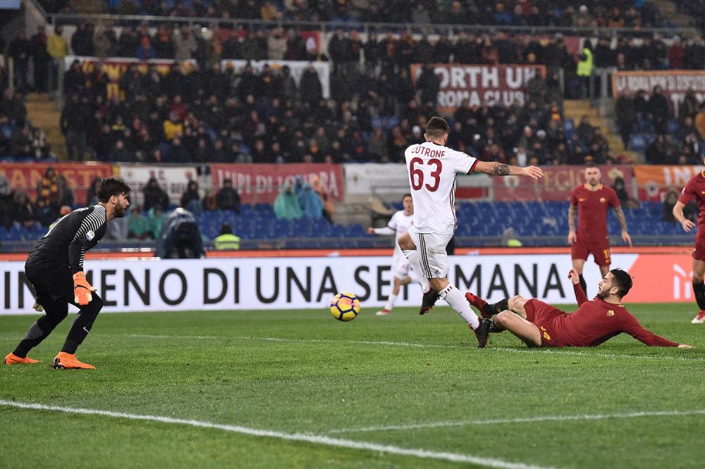 Mg Roma 25/02/2018 - campionato di calcio serie A / Roma-Milan / foto Antonello Sammarco/Image Sport
nella foto: gol Patrick Cutrone