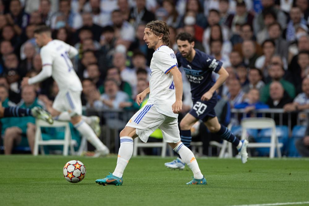 Madrid, Champions League 21/22, Real Madrid CF-Manchester City, giocata allo stadio Santiago Bernabeu, nella foto: Luka Modric