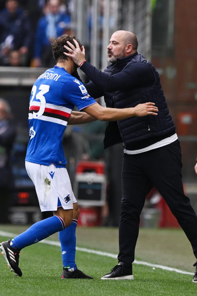 Cm Genova 19/03/2023 - campionato di calcio serie A / Sampdoria-Hellas Verona / foto Cristiano Mazzi/Image Sport
nella foto: esultanza gol Manolo Gabbiadini