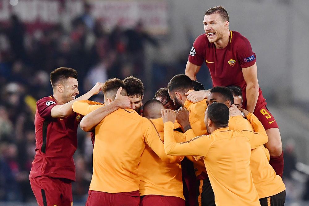 As Roma 10/04/2018 - Champions League / Roma-Barcellona / foto Antonello Sammarco/Image Sport
nella foto: Edin Dzeko