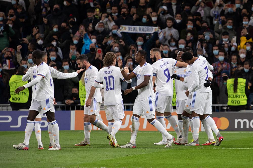 Madrid, Champions League 2021/2022, Real Madrid CF-Shakhtar Donetsk 2-1, giocata allo stadio Santiago Bernabeu, nella foto: Real Madrid