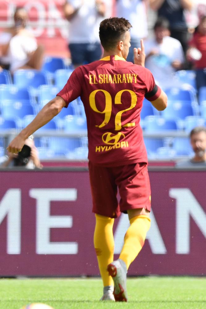 As Roma 16/09/2018 - campionato di calcio serie A / Roma-Chievo Verona / foto Antonello Sammarco/Image Spot 
nella foto: esultanza gol Stephan El Shaarawy