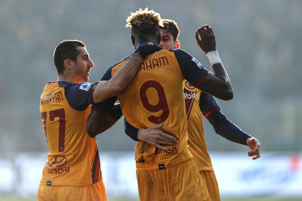 Bergamo 18/12/2021 - campionato di calcio serie A / Atalanta-Roma / foto Image Sport
nella foto: esultanza gol Tammy Abraham