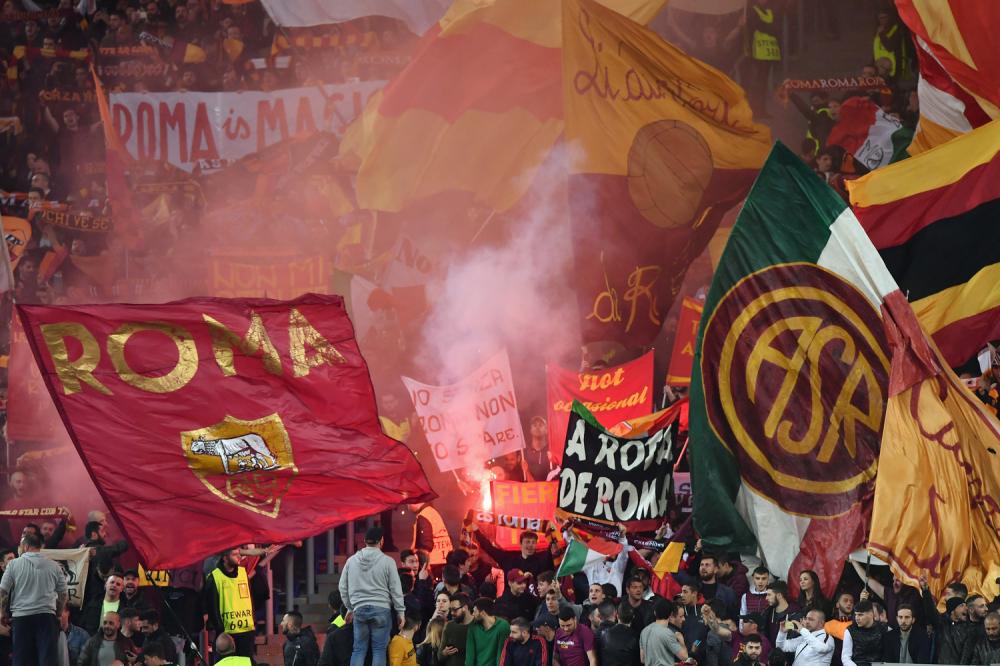 As Roma 10/04/2018 - Champions League / Roma-Barcellona / foto Antonello Sammarco/Image Sport
nella foto: tifosi Roma