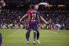 Madrid, LaLiga 2024-2025, Real Madrid CF-FC Barcelona, giocata allo stadio Santiago Bernabeu. Nella foto: Raphinha e Robert Lewandowski