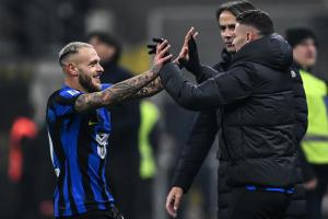 Cm Milano 09/12/2023 - campionato di calcio serie A / Inter-Udinese / foto Cristiano Mazzi/Image Sport nella foto: esultanza gol Federico Di Marco