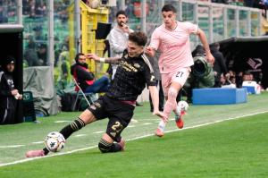 Palermo, Italy, 14 February 2026. Renzo Barbera Stadium, Palermo vs Virtus Entella, match valid for the 2025/2026 Serie B championship. In the photo: Marco Dalla Vecchia (Virtus Entella)