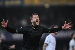 Mg Verona 09/12/2023 - campionato di calcio serie A / Hellas Verona-Lazio / foto Matteo Gribaudi/Image Sport
nella foto: esultanza gol Thomas Henry