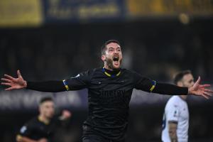 Mg Verona 09/12/2023 - campionato di calcio serie A / Hellas Verona-Lazio / foto Matteo Gribaudi/Image Sport
nella foto: esultanza gol Thomas Henry